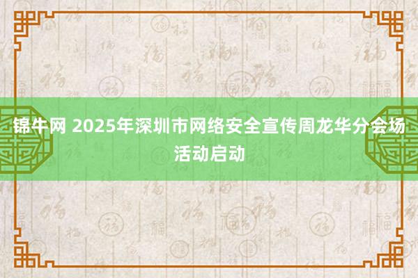 锦牛网 2025年深圳市网络安全宣传周龙华分会场活动启动