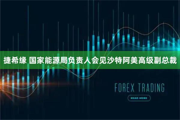 捷希缘 国家能源局负责人会见沙特阿美高级副总裁